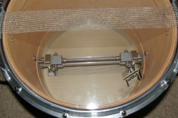 detail of batter head snares